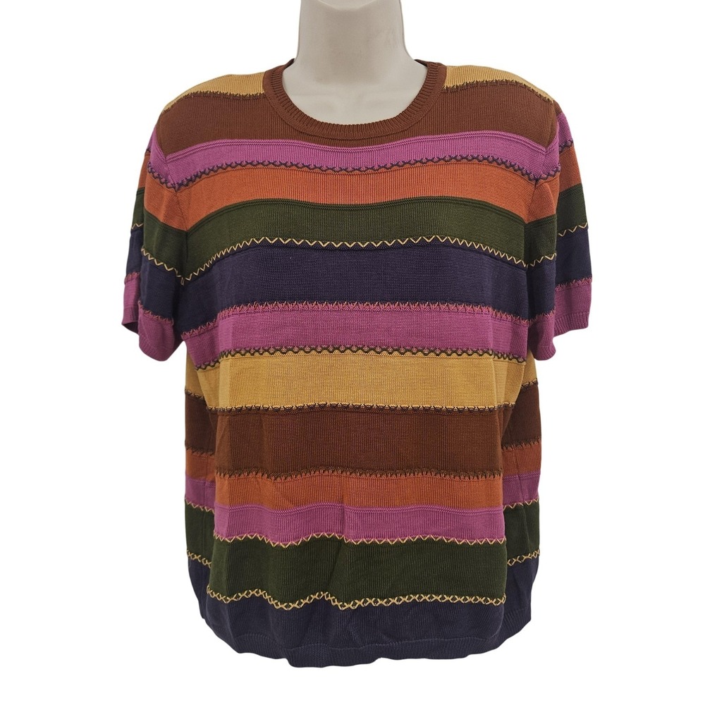 VTG Grandmacore‎ Jumper Sweater Womens M Fall Festival Artsy Dark Fairy Colorful